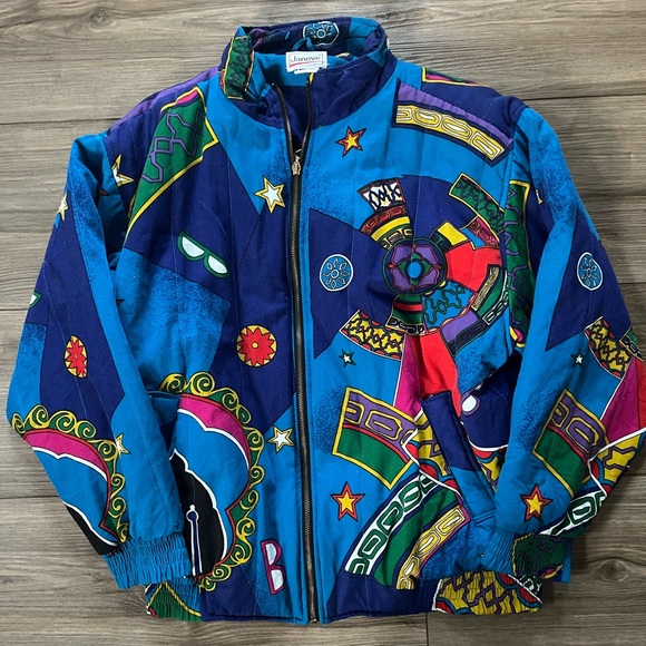 Janeve Other - VINTAGE Janeve Multicolor Quilted Bomber Jacket